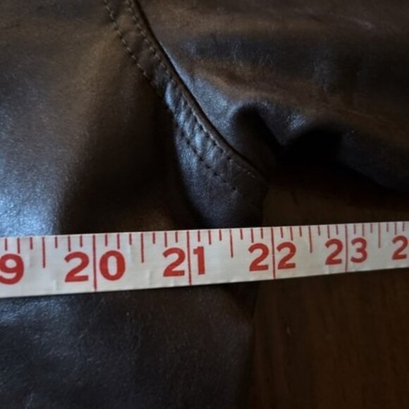 Vintage Men’s Gap Brown Leather Jacket Y2K Size Large - Picture 6 of 7